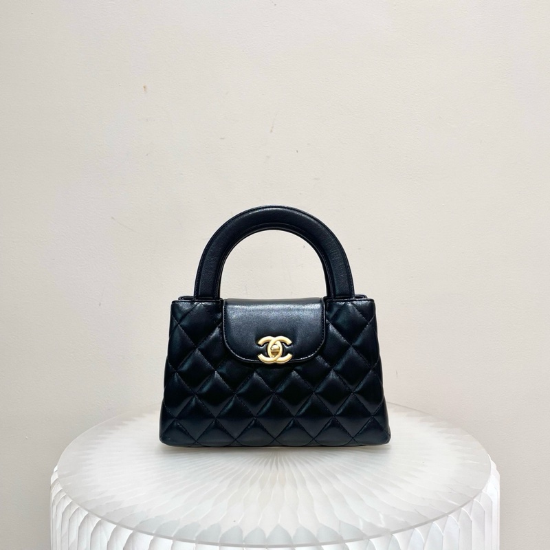 閒置 Chanel香奈兒25AKelly黑金手柄包大號🖤 芯片款 專櫃斷貨款 羊皮材質 優雅又復古 vintage風滿滿 百搭又好看 富家千金即視感-0