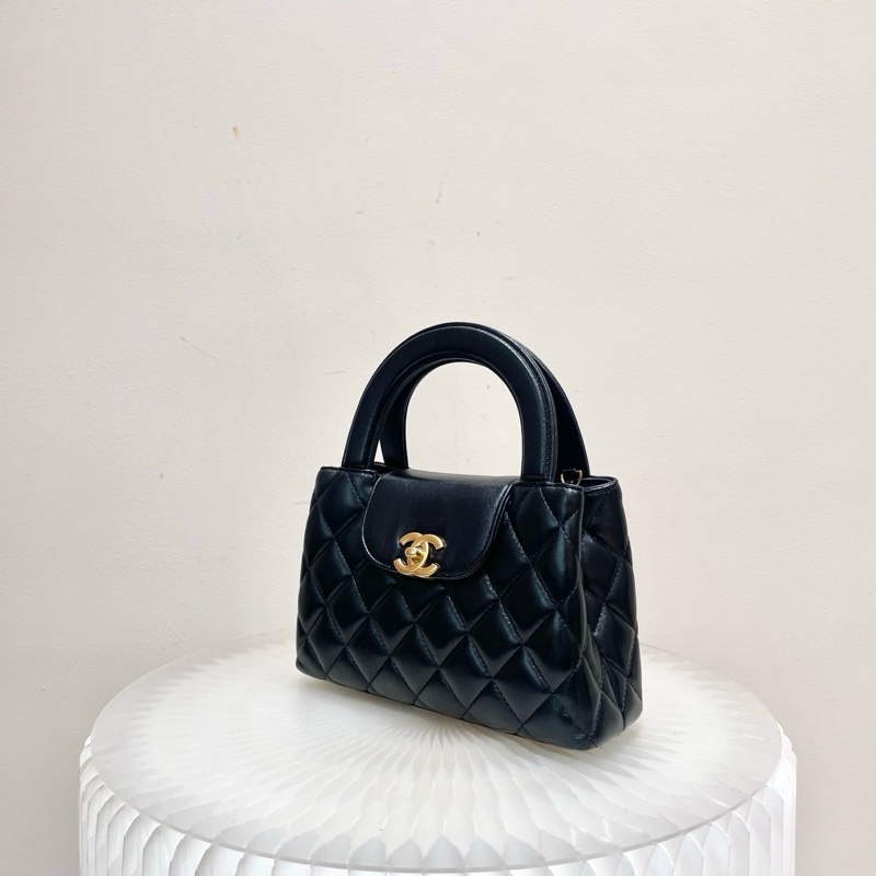 閒置 Chanel香奈兒25AKelly黑金手柄包大號🖤 芯片款 專櫃斷貨款 羊皮材質 優雅又復古 vintage風滿滿 百搭又好看 富家千金即視感-1