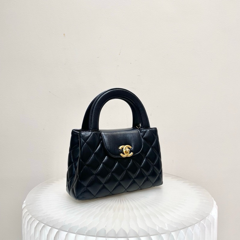 閒置 Chanel香奈兒25AKelly黑金手柄包大號🖤 芯片款 專櫃斷貨款 羊皮材質 優雅又復古 vintage風滿滿 百搭又好看 富家千金即視感-3