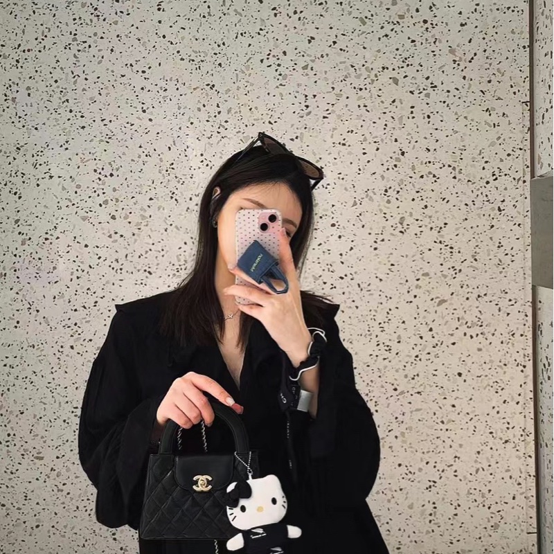 閒置 Chanel香奈兒25AKelly黑金手柄包大號🖤 芯片款 專櫃斷貨款 羊皮材質 優雅又復古 vintage風滿滿 百搭又好看 富家千金即視感-6