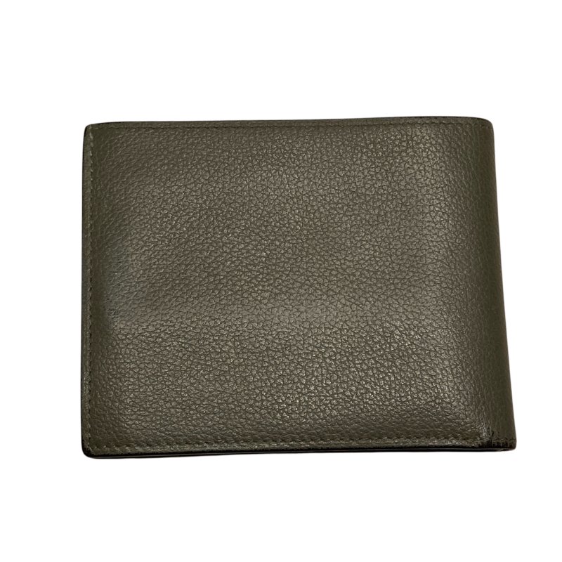 HERMES 愛馬仕 Citizen Twill Compact 絲巾短夾 皮革 絲綢 短夾 灰色-1