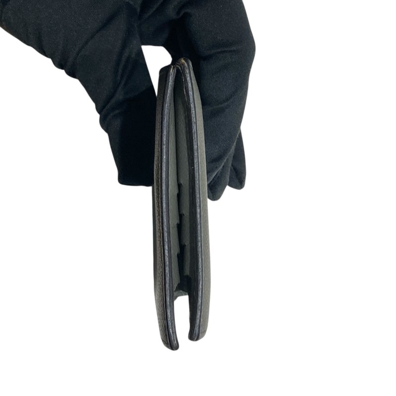 HERMES 愛馬仕 Citizen Twill Compact 絲巾短夾 皮革 絲綢 短夾 灰色-3