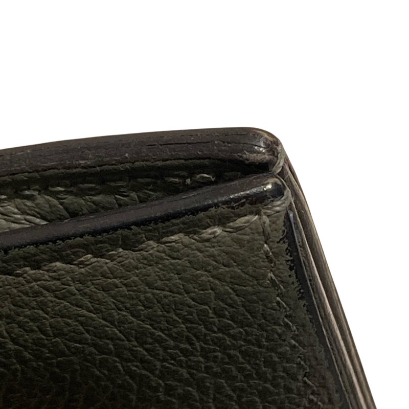 HERMES 愛馬仕 Citizen Twill Compact 絲巾短夾 皮革 絲綢 短夾 灰色-11