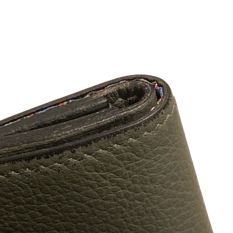 HERMES 愛馬仕 Citizen Twill Compact 絲巾短夾 皮革 絲綢 短夾 灰色-14