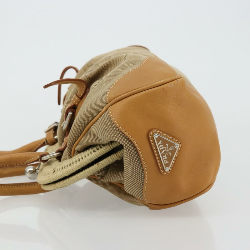 【日本直送】PRADA 手袋 帆布 米色 銀色 正品 176923A-3