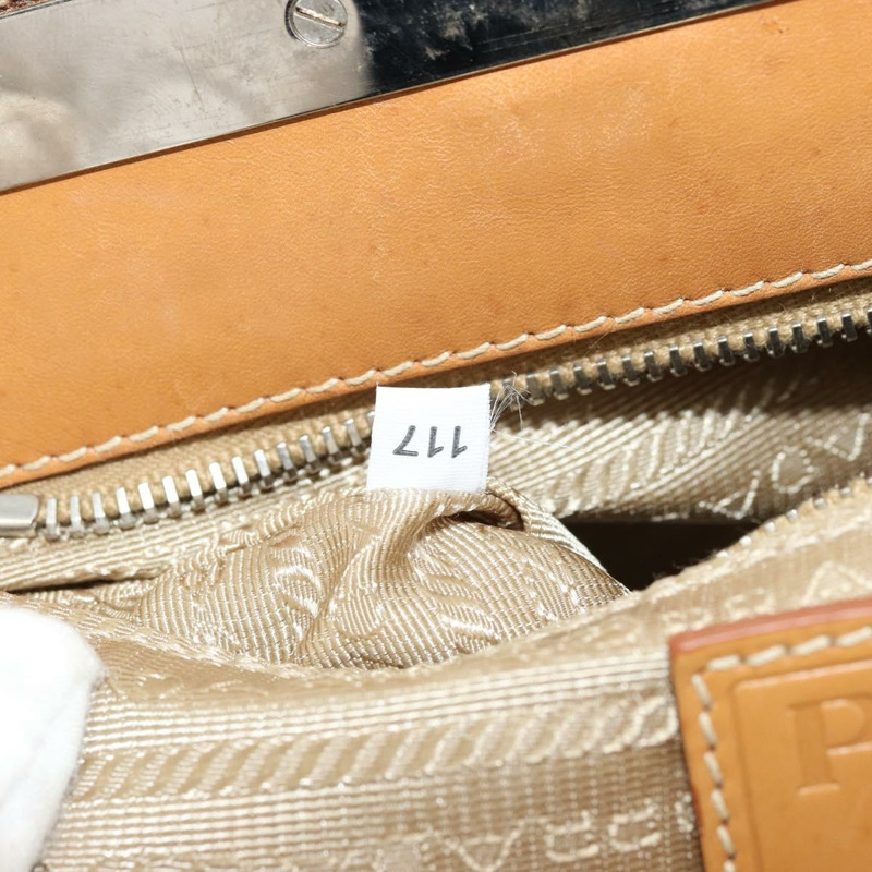 【日本直送】PRADA 手袋 帆布 米色 銀色 正品 176923A-9