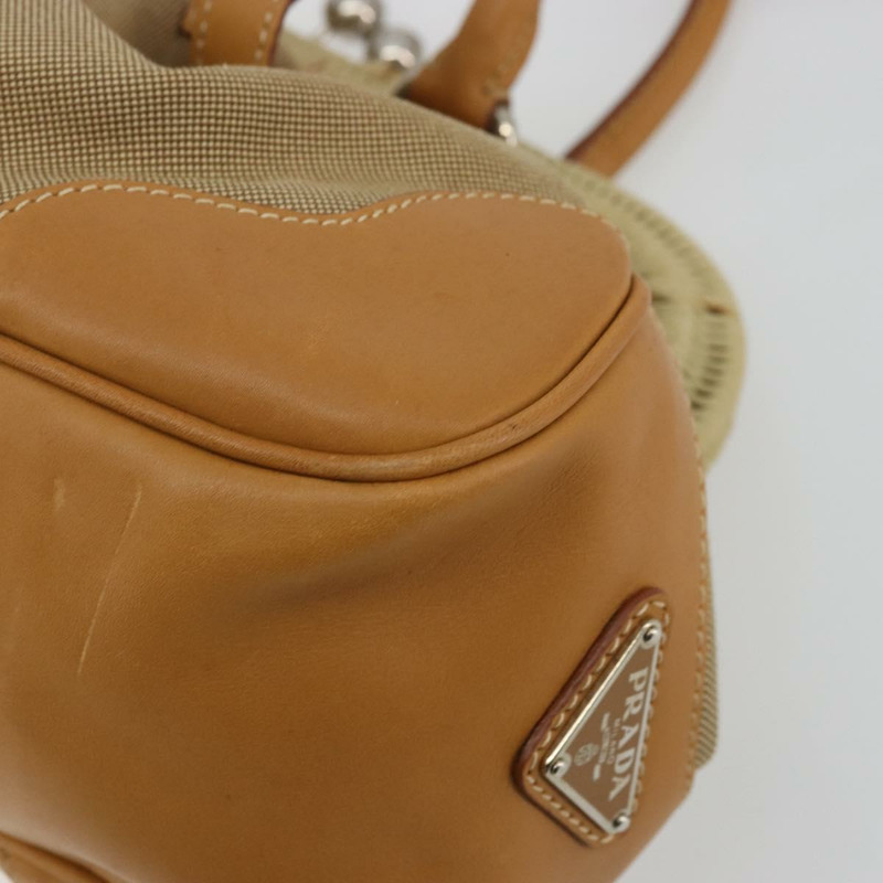 【日本直送】PRADA 手袋 帆布 米色 銀色 正品 176923A-16