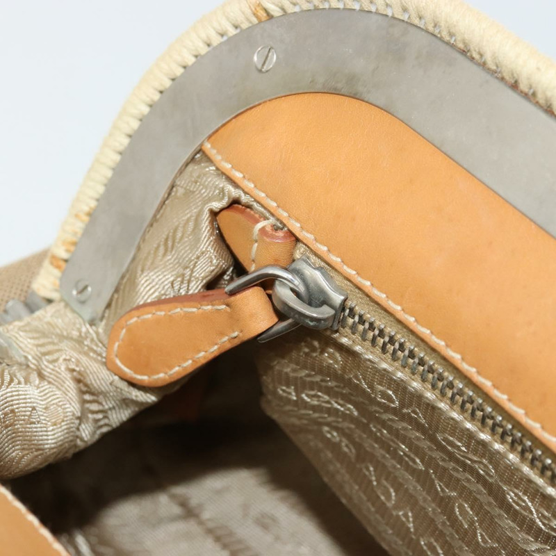 【日本直送】PRADA 手袋 帆布 米色 銀色 正品 176923A-23