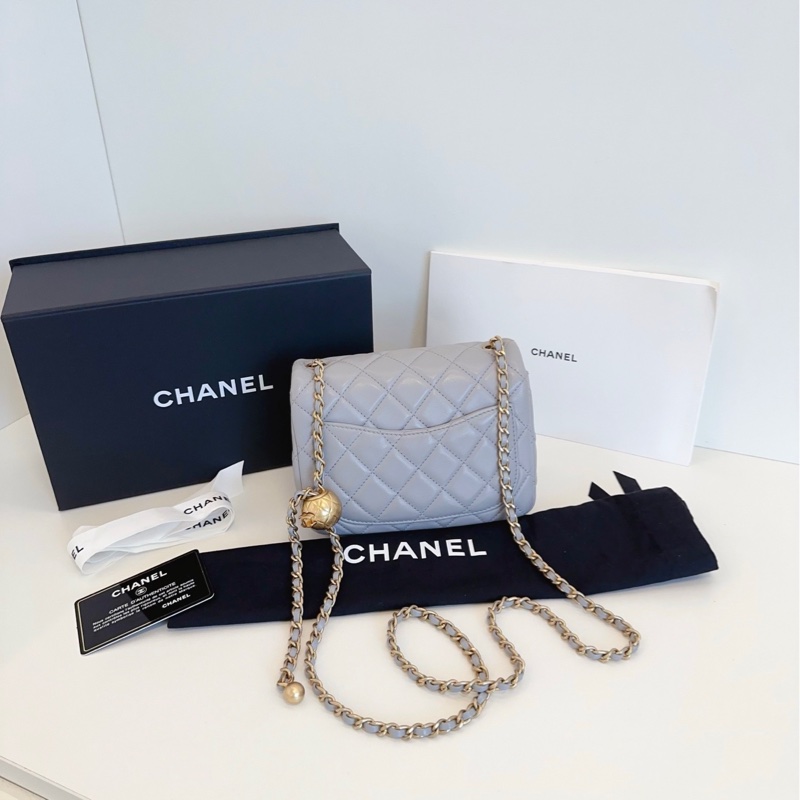 香奈兒 灰色金球方胖子-2