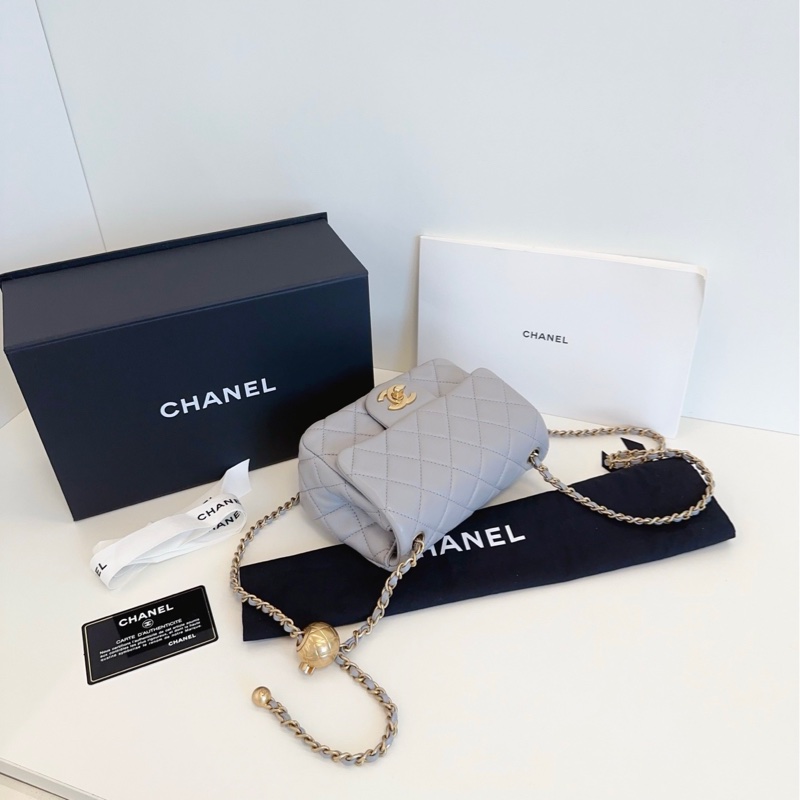 香奈兒 灰色金球方胖子-6