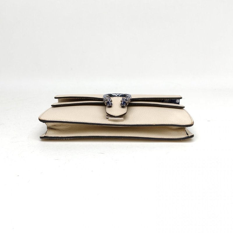 GUCCI Dionysus酒神小號白色牛皮藍扣肩背包-4