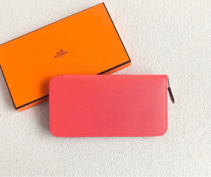 幾乎全新｜愛馬仕 Hermès Silk’In 長夾｜粉色 Epsom 皮｜Y刻｜附盒-2