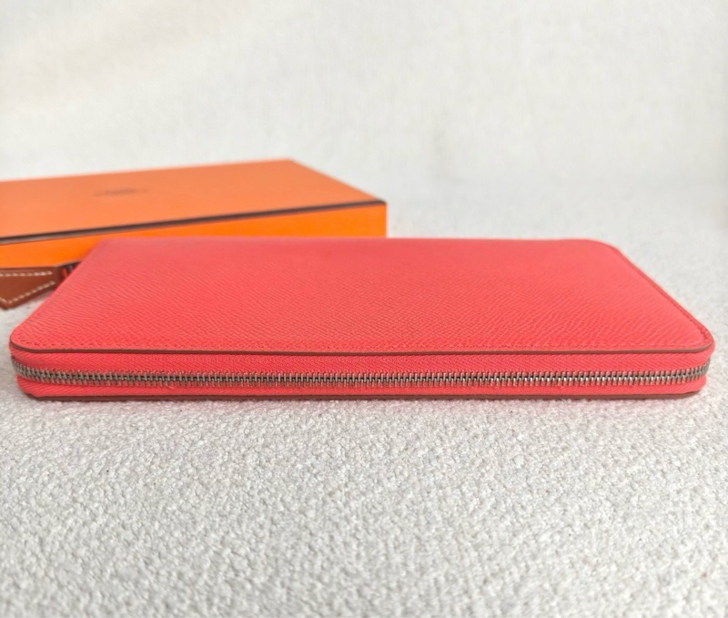 幾乎全新｜愛馬仕 Hermès Silk’In 長夾｜粉色 Epsom 皮｜Y刻｜附盒-4