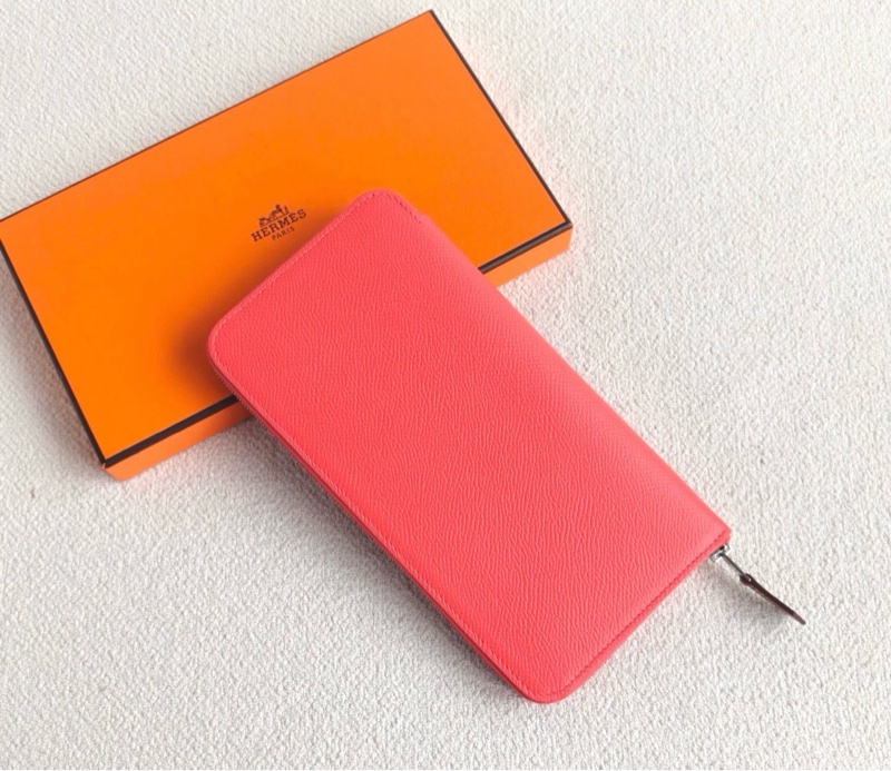幾乎全新｜愛馬仕 Hermès Silk’In 長夾｜粉色 Epsom 皮｜Y刻｜附盒-5