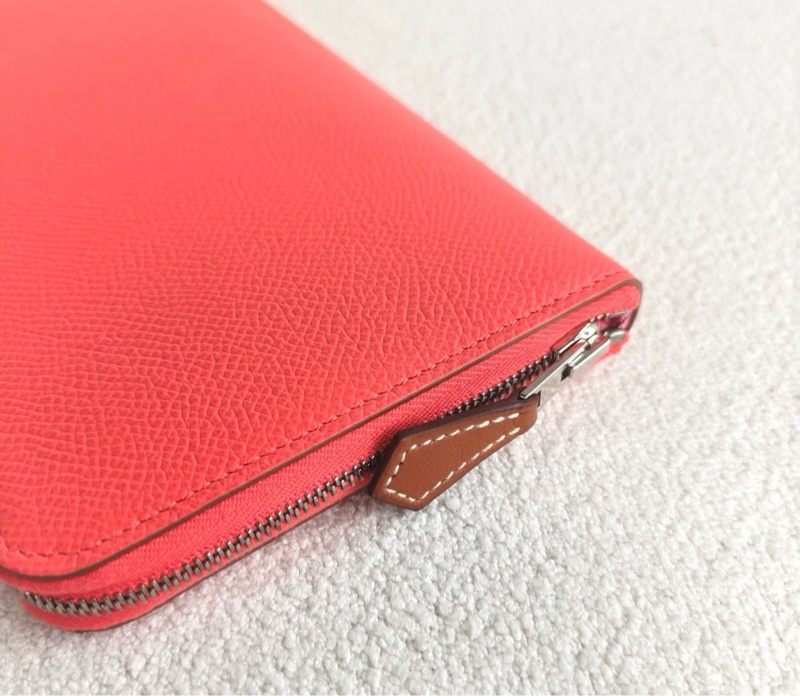 幾乎全新｜愛馬仕 Hermès Silk’In 長夾｜粉色 Epsom 皮｜Y刻｜附盒-7