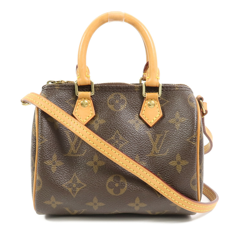 LOUIS VUITTON Monogram Nano Speedy手挽肩背兩用袋-0