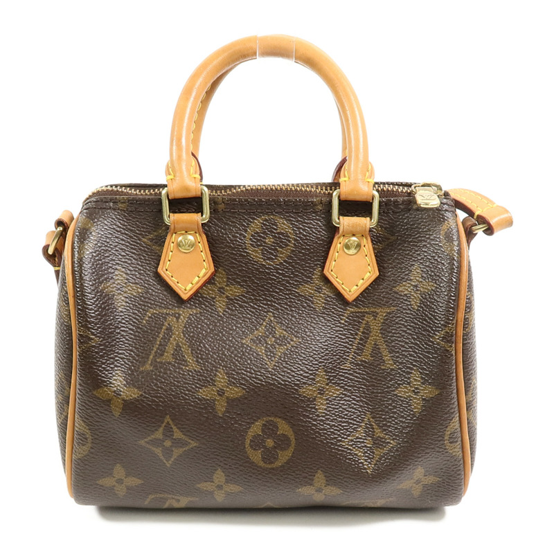LOUIS VUITTON Monogram Nano Speedy手挽肩背兩用袋-1