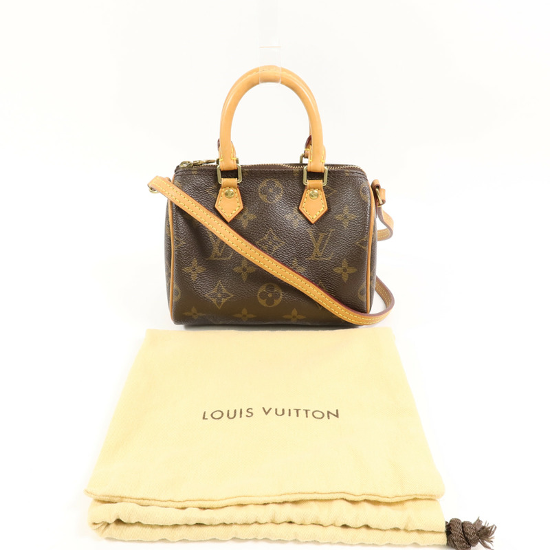 LOUIS VUITTON Monogram Nano Speedy手挽肩背兩用袋-8