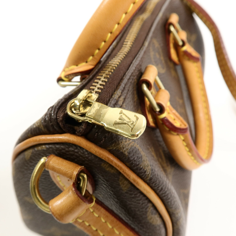 LOUIS VUITTON Monogram Nano Speedy手挽肩背兩用袋-14