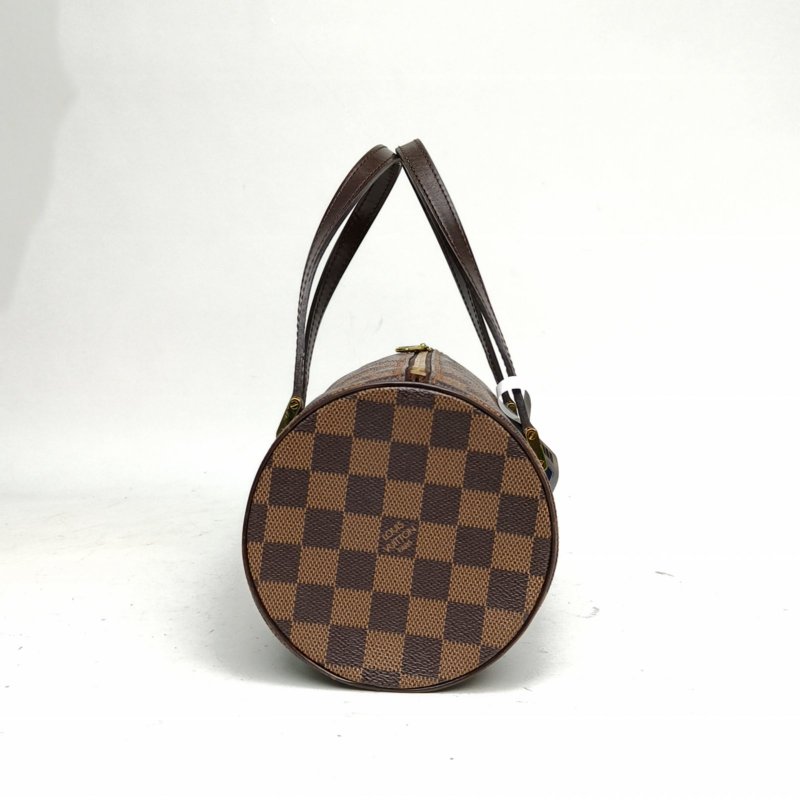 LOUIS VUITTON 中古圓筒包30棕色棋盤格PVC2003肩背包-1