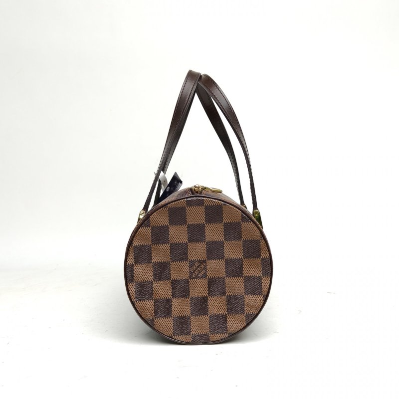 LOUIS VUITTON 中古圓筒包30棕色棋盤格PVC2003肩背包-3