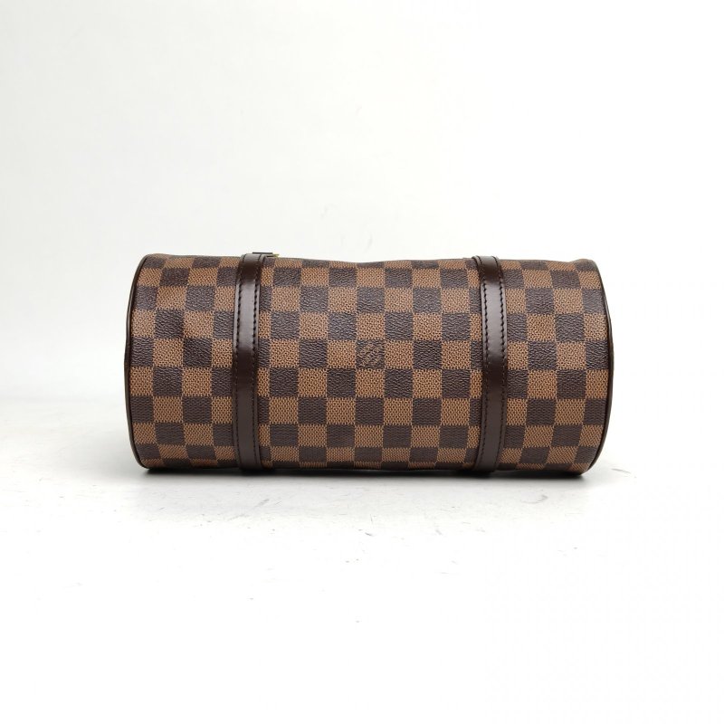 LOUIS VUITTON 中古圓筒包30棕色棋盤格PVC2003肩背包-4