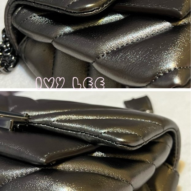 MICHAEL KORS 30H9UOEL6K Cece V形 山行紋路絎縫金屬皮革 斜背包 肩背包 鍊帶包 二手精品 Michael Kors 《夫妻的世界》韓素希同款-18