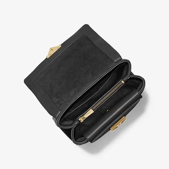 MICHAEL KORS 30H9UOEL6K Cece V形 山行紋路絎縫金屬皮革 斜背包 肩背包 鍊帶包 二手精品 Michael Kors 《夫妻的世界》韓素希同款-42