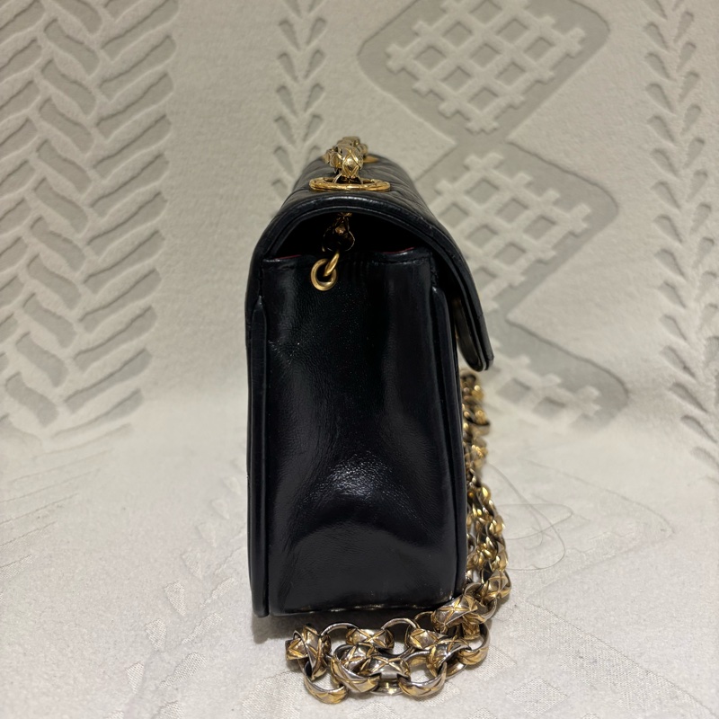 Chanel香奈兒中古雕花鏈條雙c釦-3