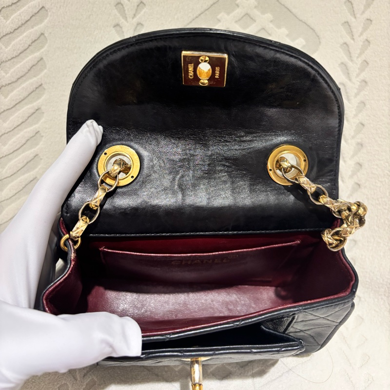 Chanel香奈兒中古雕花鏈條雙c釦-4
