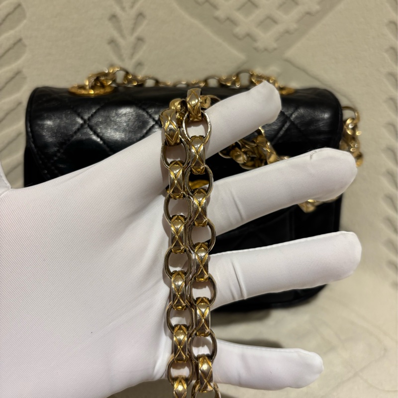 Chanel香奈兒中古雕花鏈條雙c釦-8