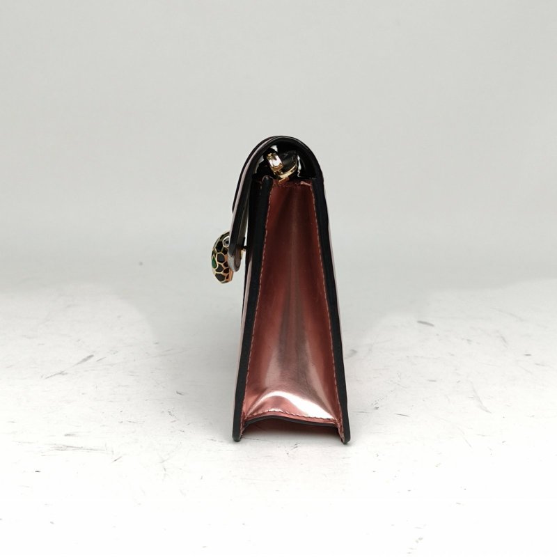 BVLGARI 粉色牛皮SerpentiForever蛇頭包woc肩背包-1