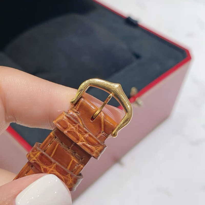 卡地亞坦克W1529856 黃金750小號石英女表-4