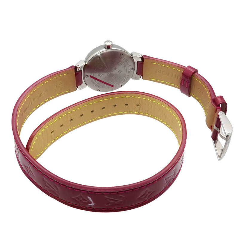 路易威登 Tambour W Tour Q121Z 鑽石女士腕錶心形紅石英-4