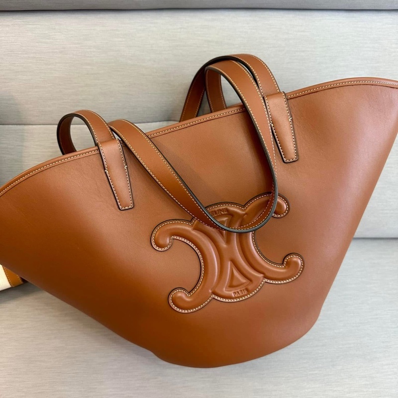 Celine 牛皮扇形手提/肩背托特包-6