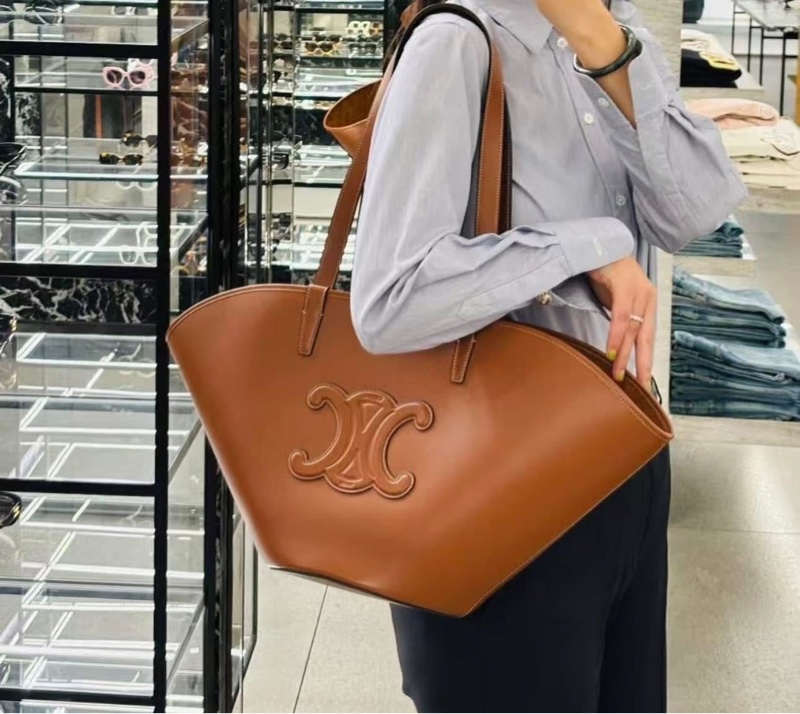 Celine 牛皮扇形手提/肩背托特包-7