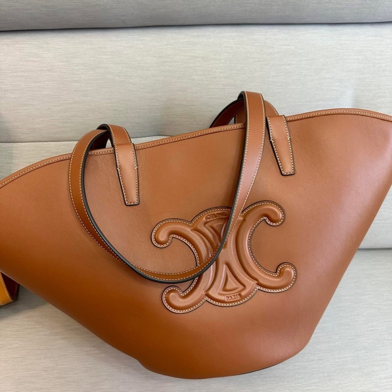 Celine 牛皮扇形手提/肩背托特包-9