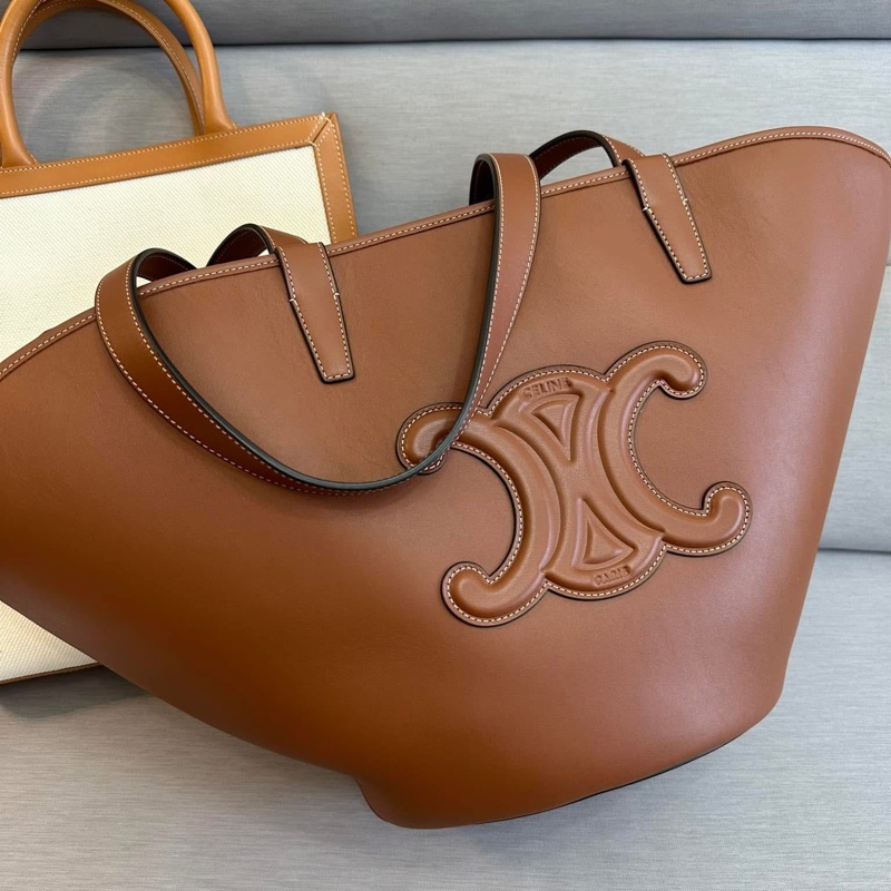 Celine 牛皮扇形手提/肩背托特包-10