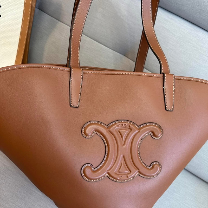 Celine 牛皮扇形手提/肩背托特包-12