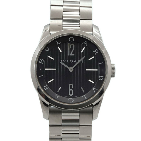 寶格麗 (Bulgari) Solotempo ST37S 男士腕錶 黑色石英錶