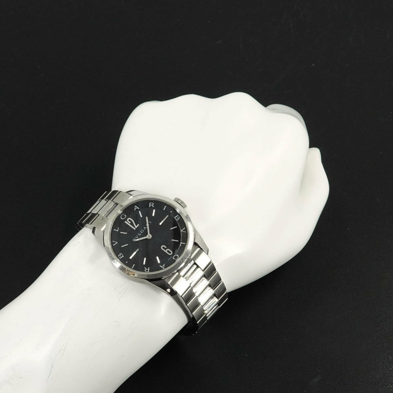 寶格麗 (Bulgari) Solotempo ST37S 男士腕錶 黑色石英錶-2