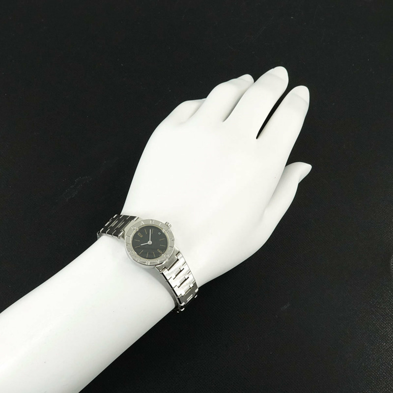 寶格麗 BB23SS 女士腕錶，日期顯示，黑色石英錶-2