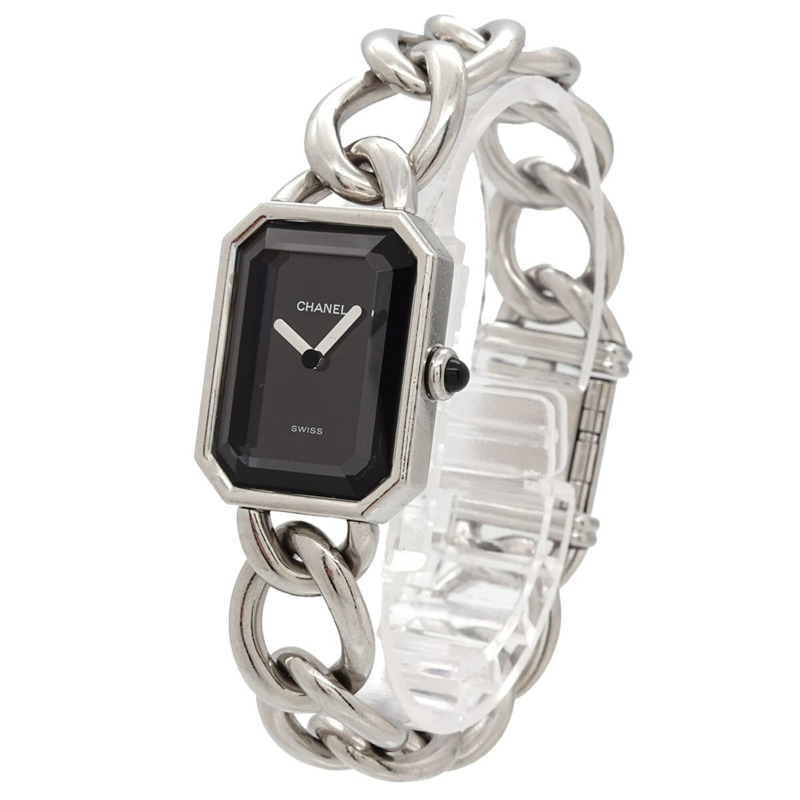 香奈兒 Premiere 大號 H0452 女士腕錶 黑色石英錶-1