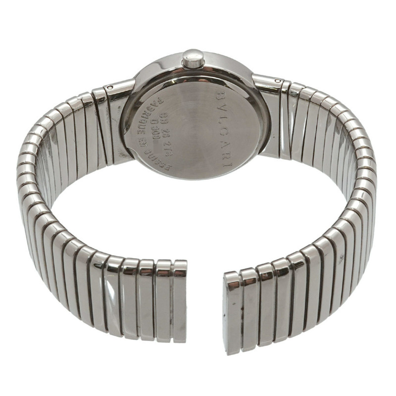 寶格麗 Tubogas BB262TS 11P 鑲鑽女錶 黑色石英錶-3