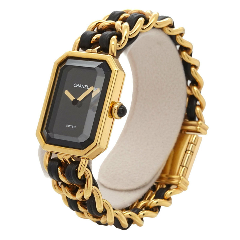 香奈兒 Premiere S 碼 H0001 女士腕錶 黑色金石英錶-2