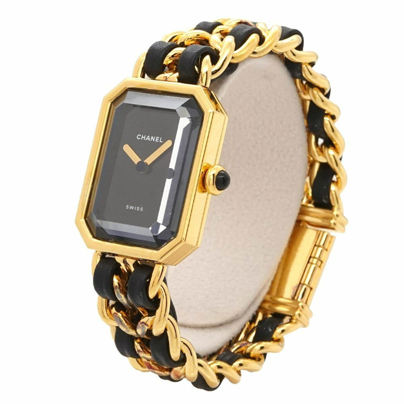 香奈兒 Premiere S 碼 H0001 女士腕錶 黑色金石英錶-1