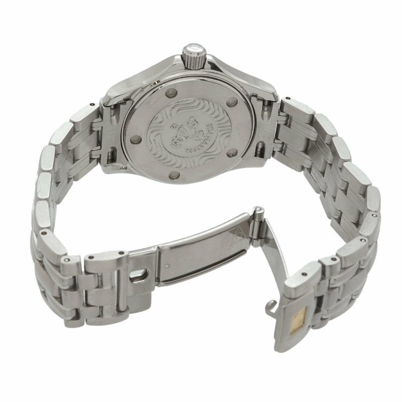 歐米茄海馬系列120公尺2571 81女錶，日期顯示，藍色錶盤，石英錶-3