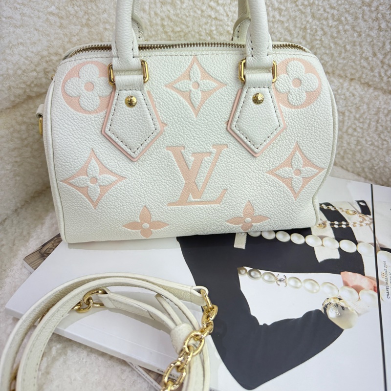 限定款LV Speedy 20 草莓牛奶系列 奶油系-1