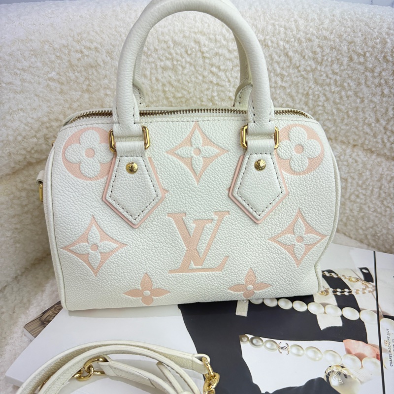 限定款LV Speedy 20 草莓牛奶系列 奶油系-7