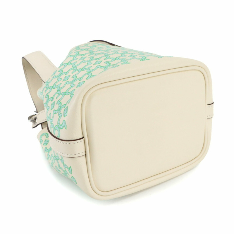 愛馬仕 Picotin Lock Micro Lucky Daisy 手提包，Swift 皮革，Nata Vert Blanc，U 印記。-2